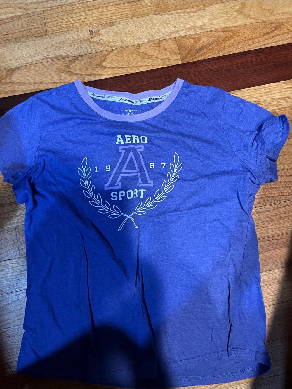 Aeropostale Purple Crewneck Graphic Tee